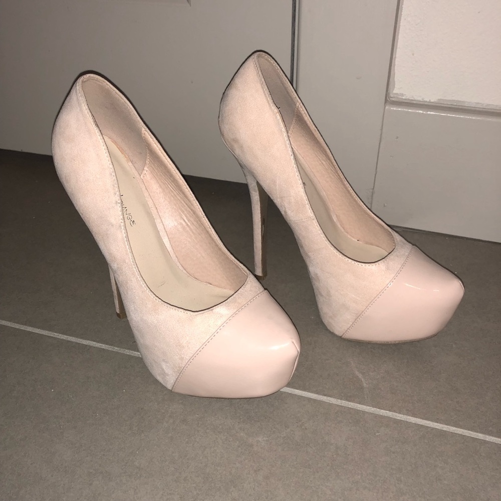 Cream colored pumps